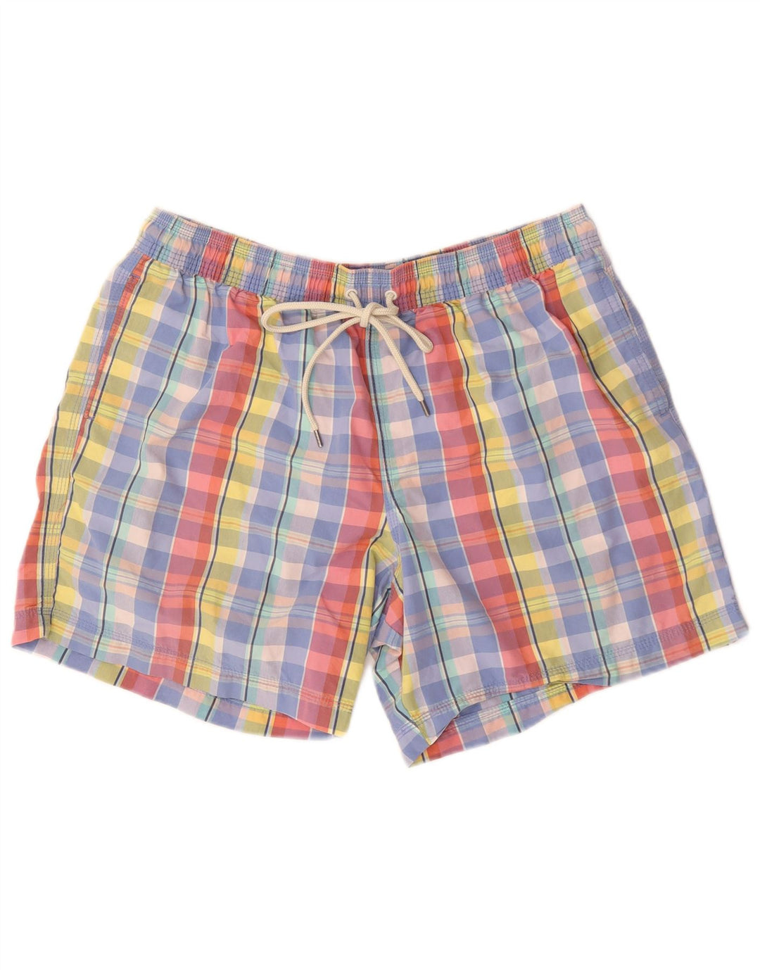 Marks & Spencer Badeshorts til mænd XL Flerfarvet plaid bomuld