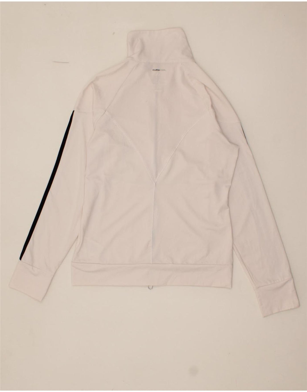 ADIDAS Womens Climacool Tracksuit Top Jacket UK 14 Medium White Polyester Vintage Adidas and Second-Hand Adidas from Messina Hembry 