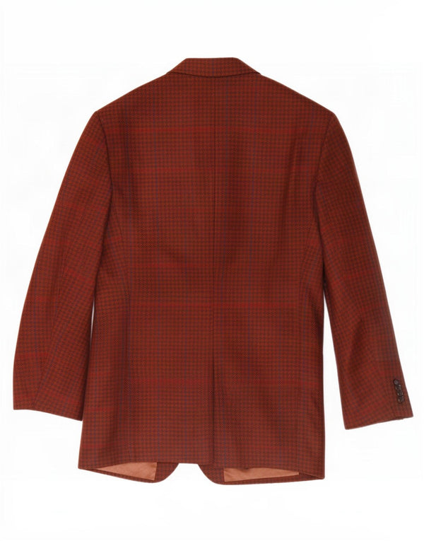 Vintage herre 2-knaps blazerjakke UK 36 Small Brown Houndstooth