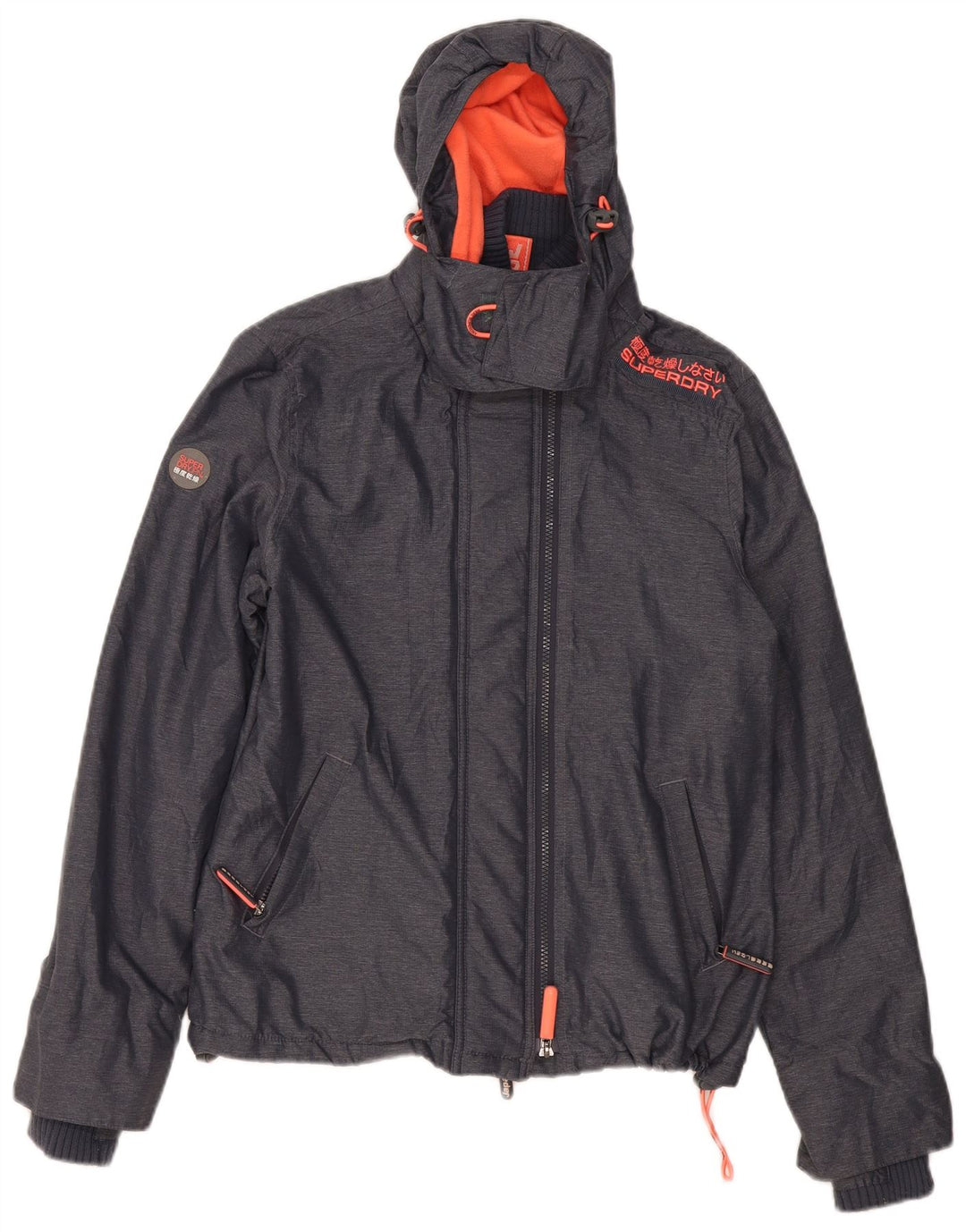 Superdry vindjakke til kvinder med hætte vindjakke UK 16 Large Grå