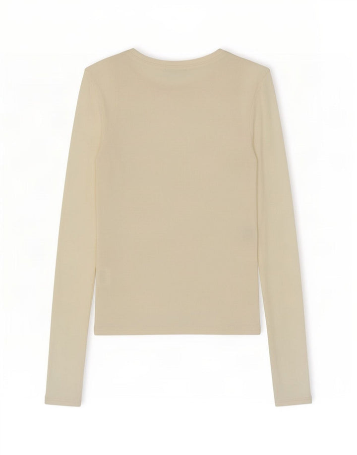 Zara Dame Top Langærmet UK 8 Small White Modal