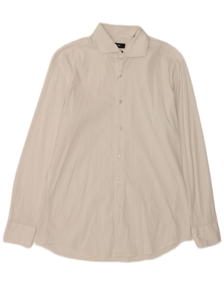 Hugo Boss Herre Slim Fit Skjorte Str. 41 16 Large White