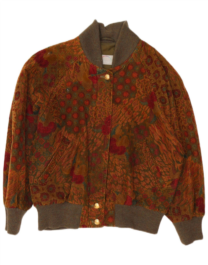 Bogner Womens Bomber Jacket UK 18 XL Brown Floral