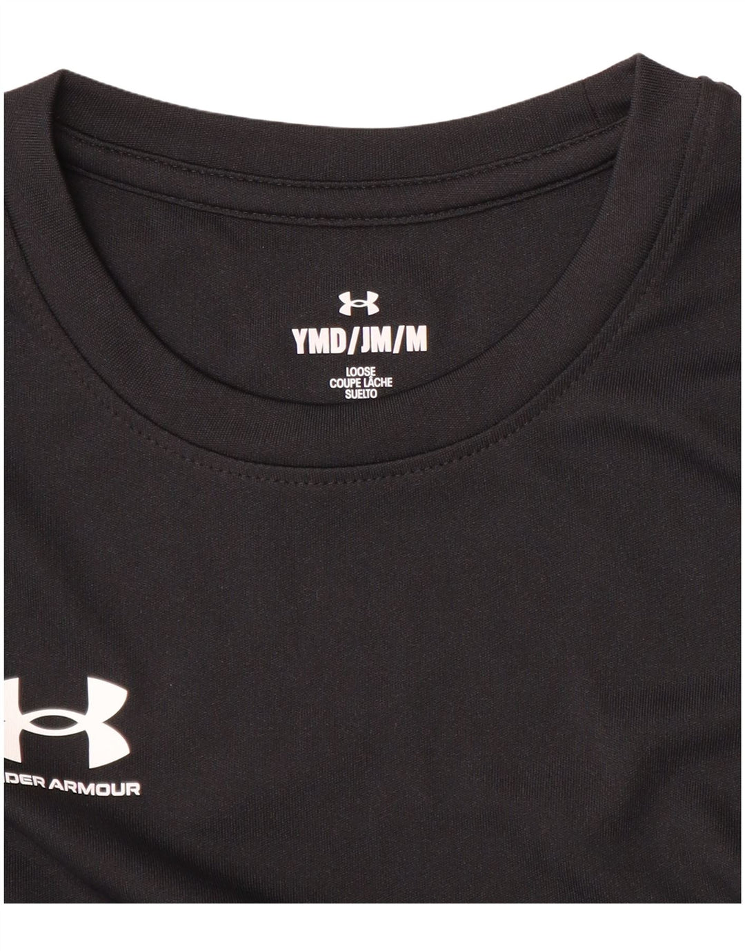 Under Armour Girls Loose Fit T-Shirt Top 9-10 år Medium Sort