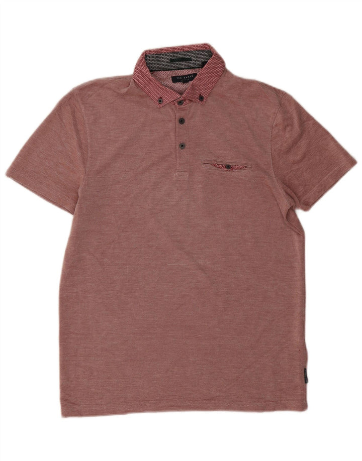 Ted Baker Herre poloshirt str. 3 Medium Burgundy Modal