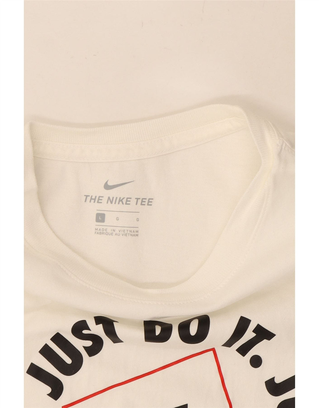NIKE Mens Graphic T-Shirt Top Large White Cotton