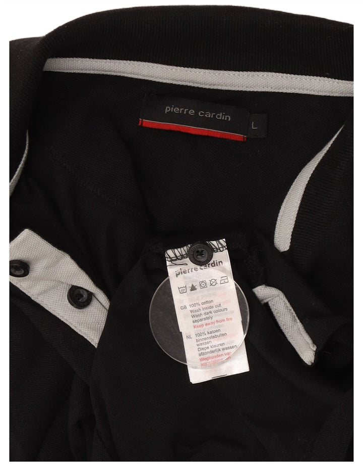 Pierre Cardin Herre poloshirt Stor sort bomuld