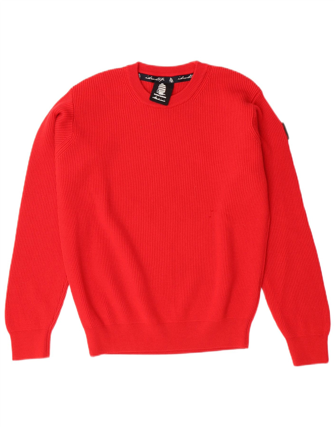 Marina Yachting Herre Crew Neck Jumper Sweater Small Red Virgin Wool