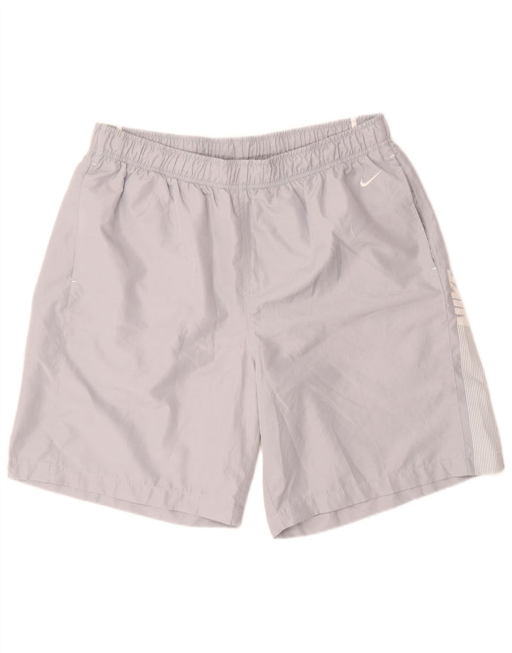Nike Herre grafiske sportsshorts XL Grå nålestribet polyester
