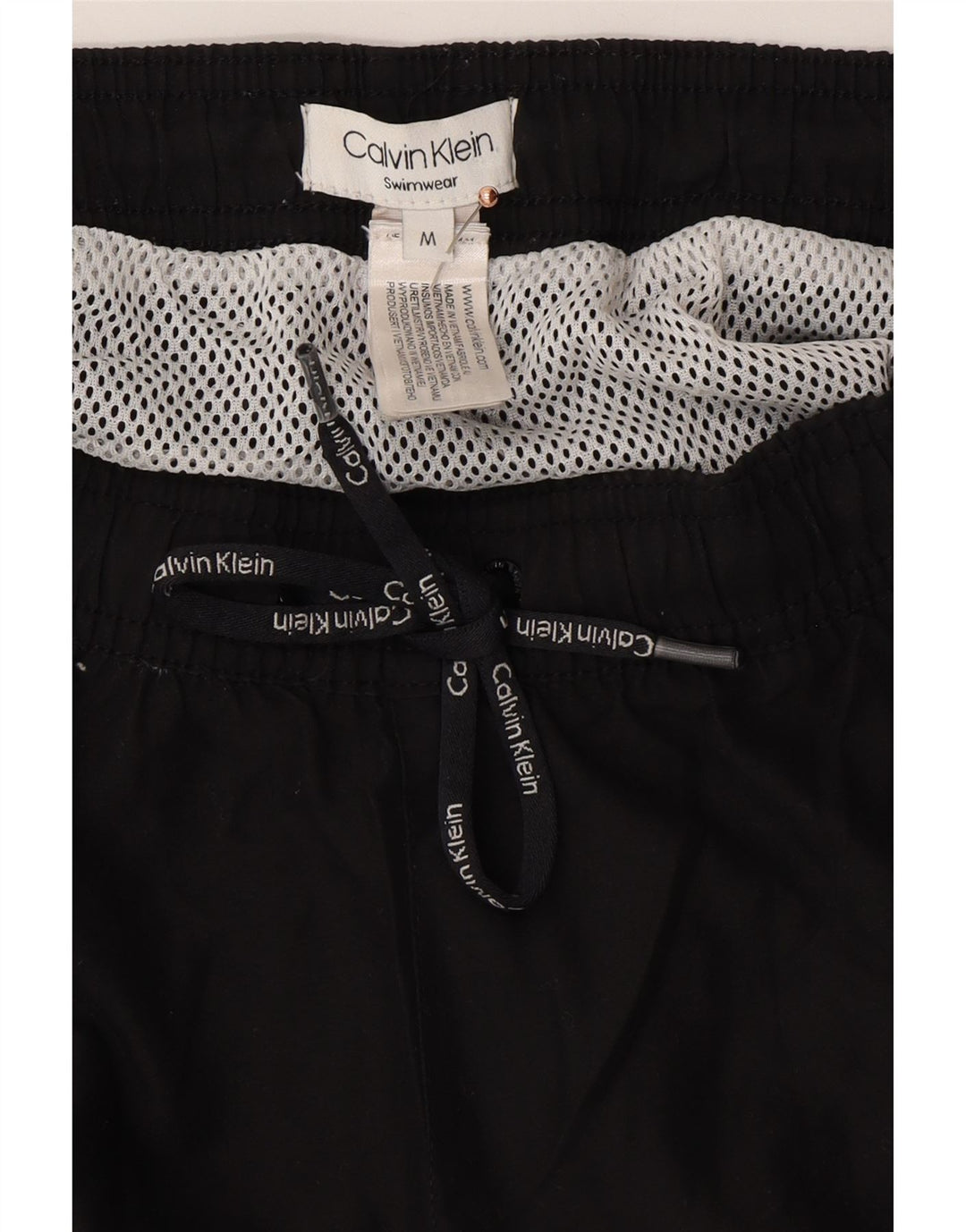 CALVIN KLEIN Grafiske badeshorts til mænd Medium Sort Polyester