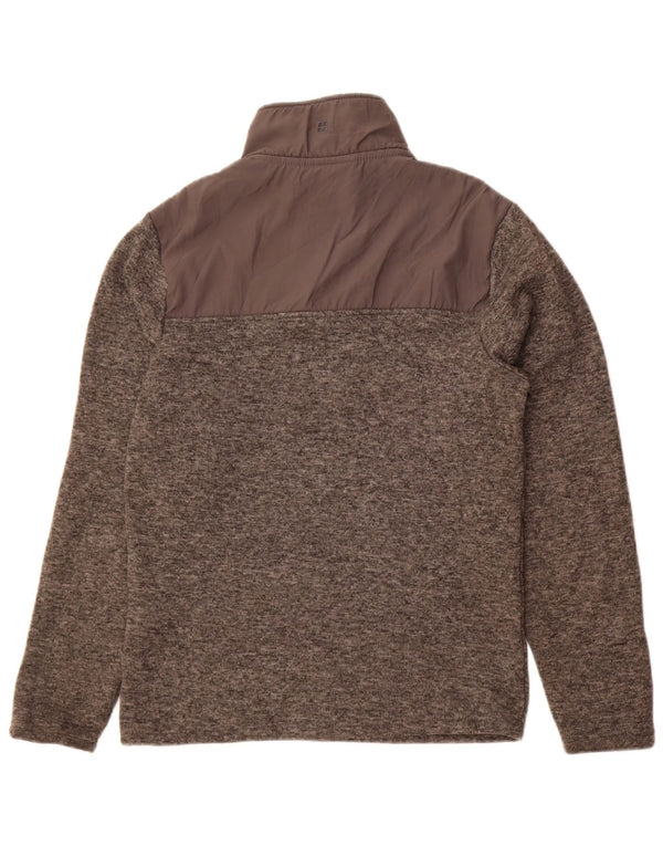 Mountain Warehouse Herre Zip Neck Sweatshirt Jumper Small Grå Flecked