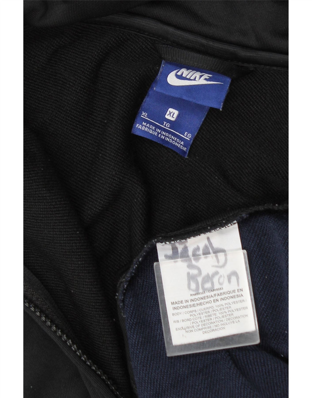 Nike træningsdragt topjakke til drenge 13-14 år XL Sort Colourblock Polyester