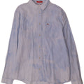 TOMMY HILFIGER Herre Regular Fit skjorte XL Blue Tie Dye Bomuld