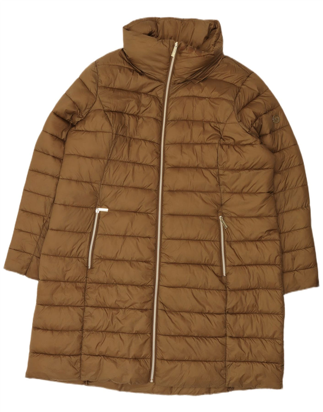 Michael Kors Dame Polstret Frakke UK 20 2XL Brun Nylon
