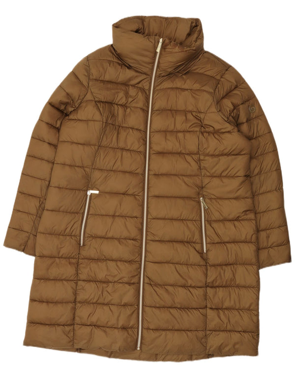 Michael Kors Womens Padded Coat UK 20 2XL Brown Nylon