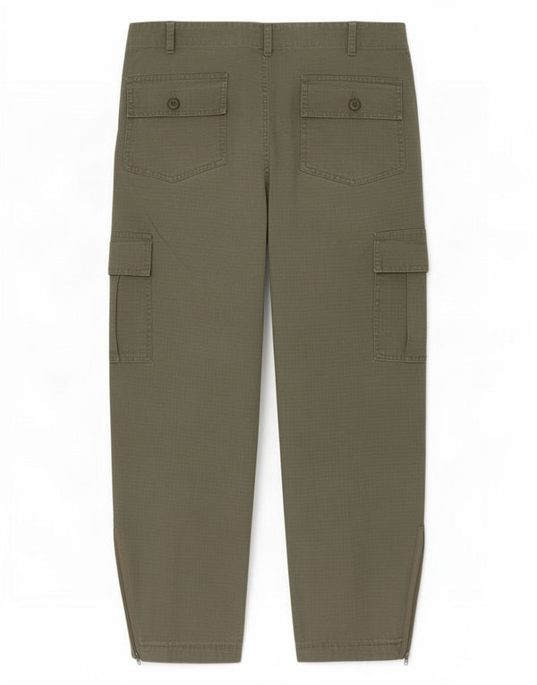 Vintage Herre Loose Fit Cargo Trousers IT 50 Large W36 L27 Green Check