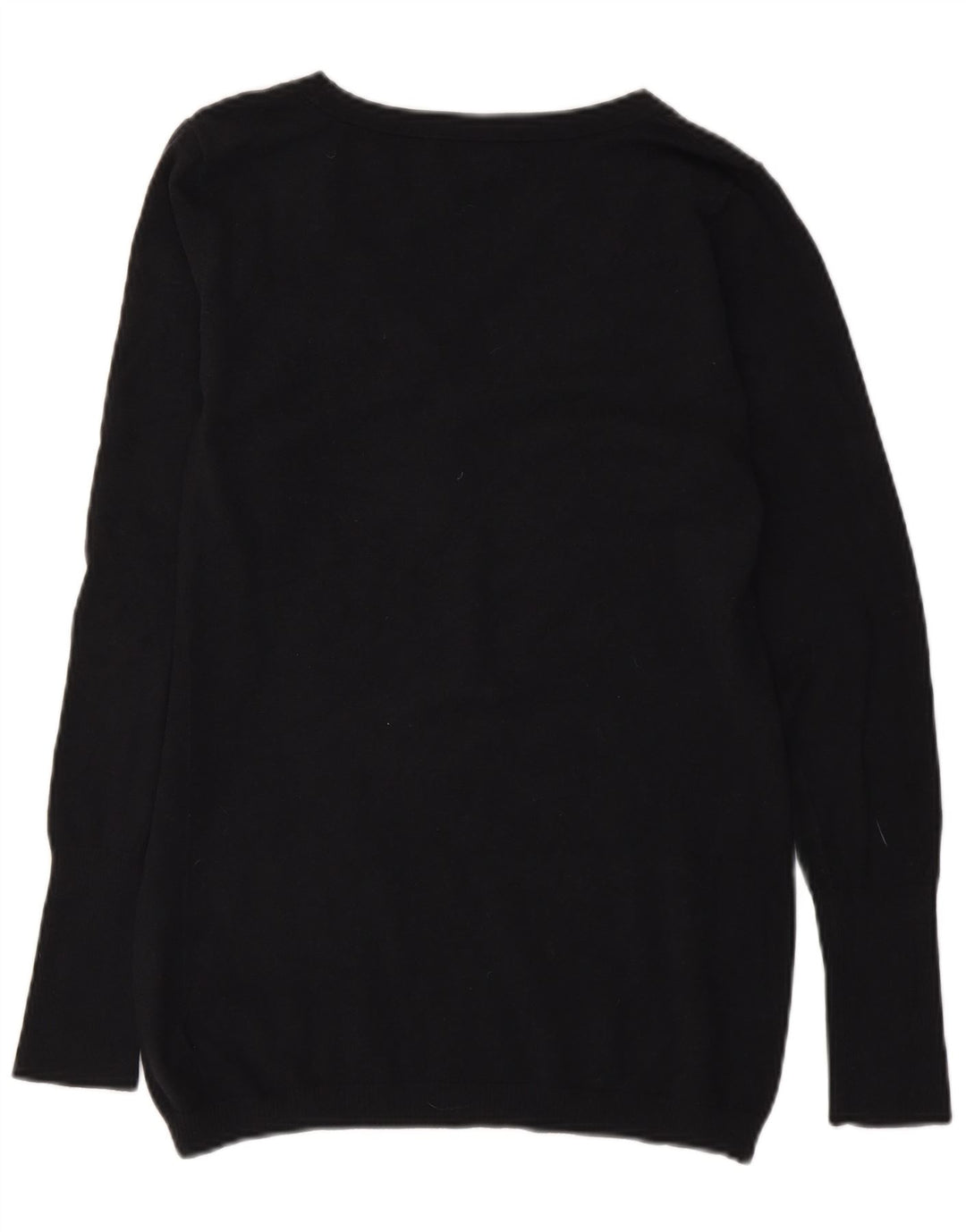 Gap Womens Button Neck Jumper Sweater UK 14 Medium Black Bomuld