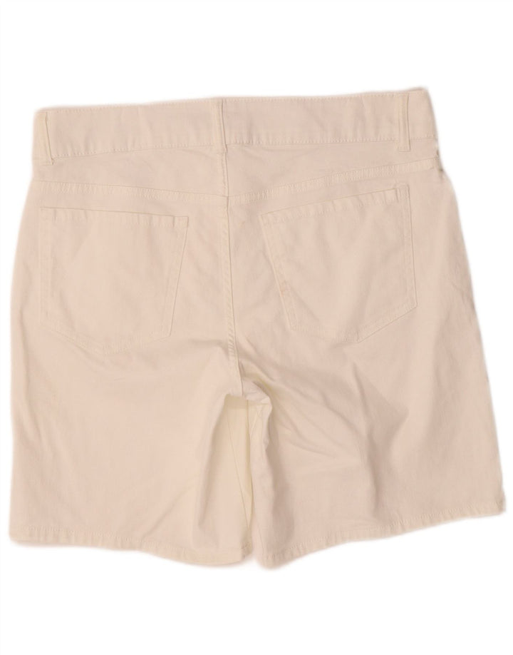 LEE Dame Riders Casual Shorts US 10 Large W34 White Bomuld
