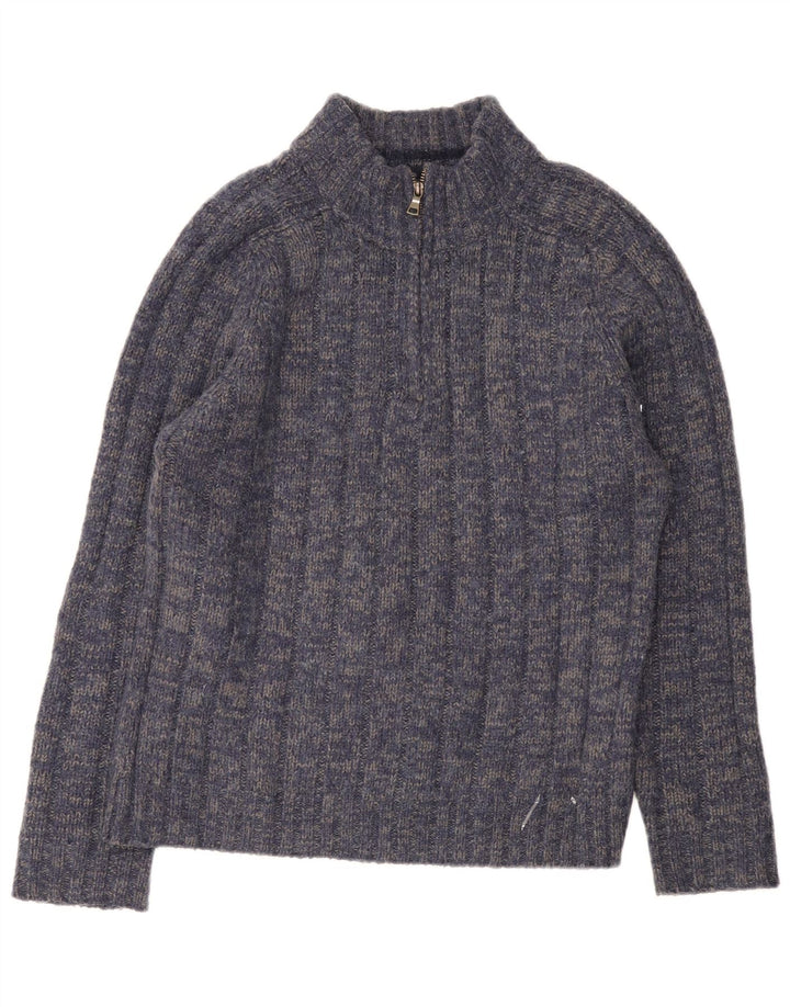Marks & Spencer Herre sweater med lynlåshals Medium Navy Blue Flecked