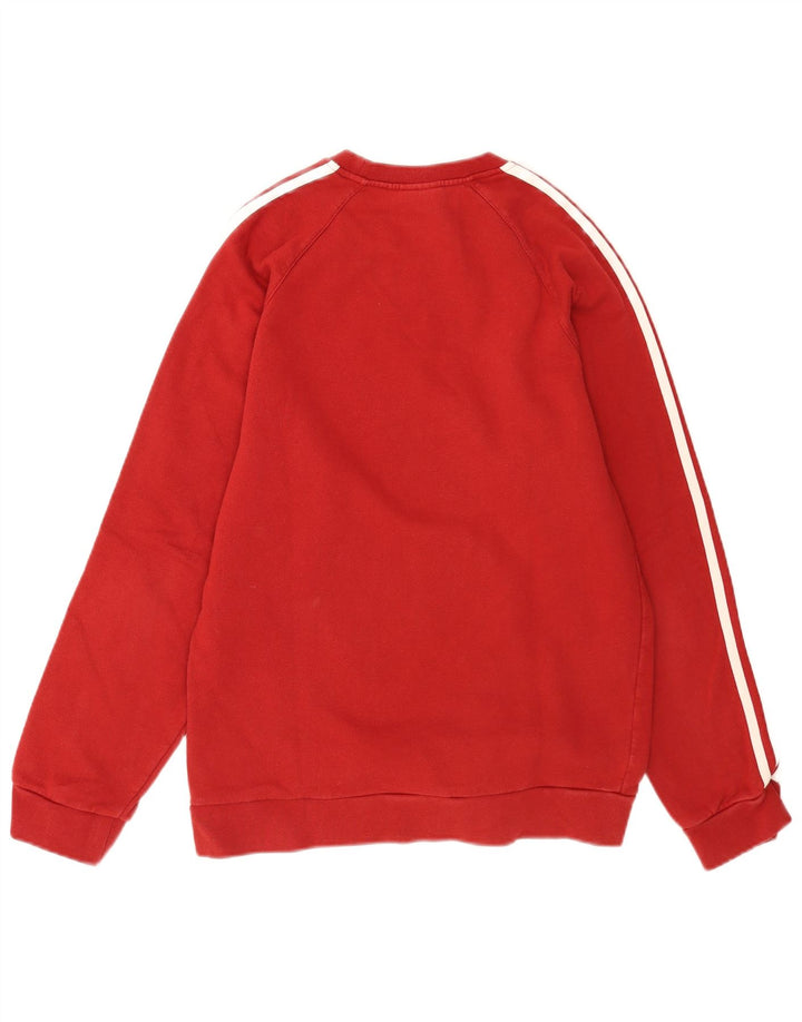 Adidas Sweatshirt-trøje til mænd Lille rød Colourblock Bomuld