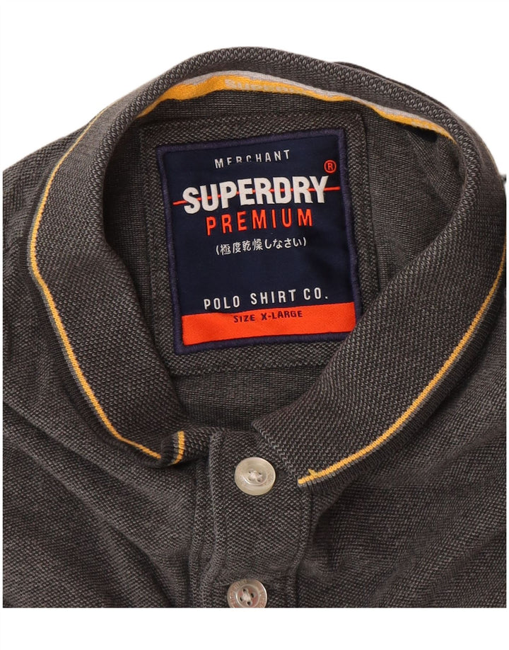 Superdry herre poloshirt XL Grå