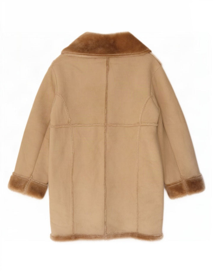 Casamia Dame Oversized Sherpa Overfrakke UK 10 Small Beige Polyester
