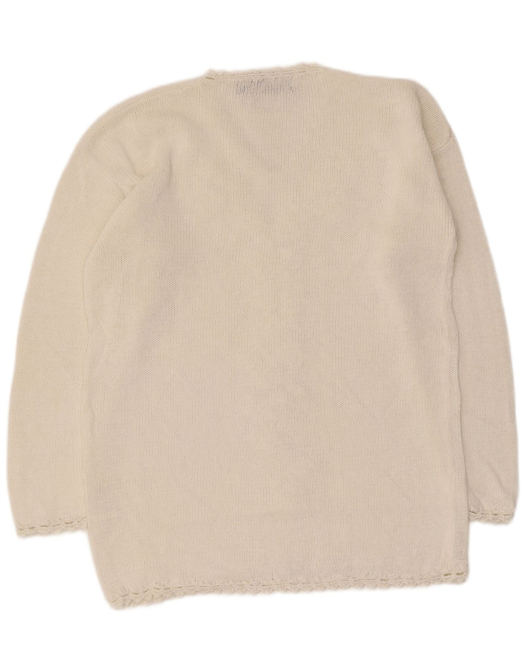 Hannah Dame V-hals sweater One Size Hvid Ramie