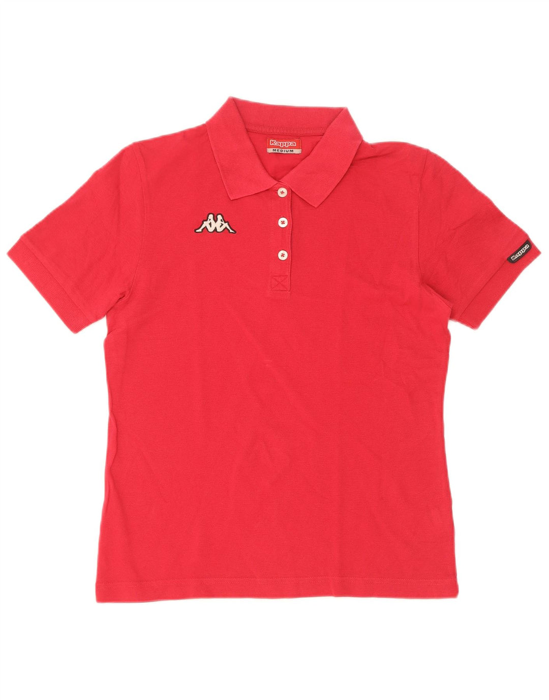 Kappa Dame Polo Shirt UK 12 Medium Pink Bomuld