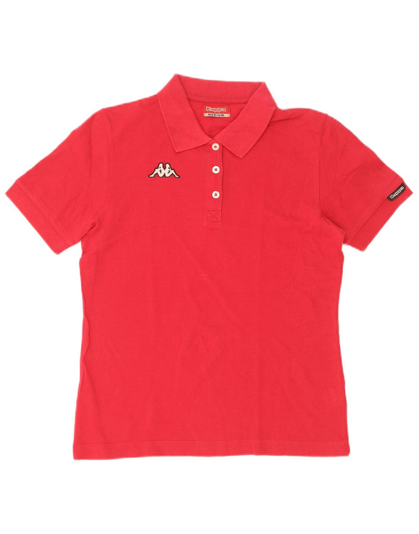Kappa Dame Polo Shirt UK 12 Medium Pink Bomuld