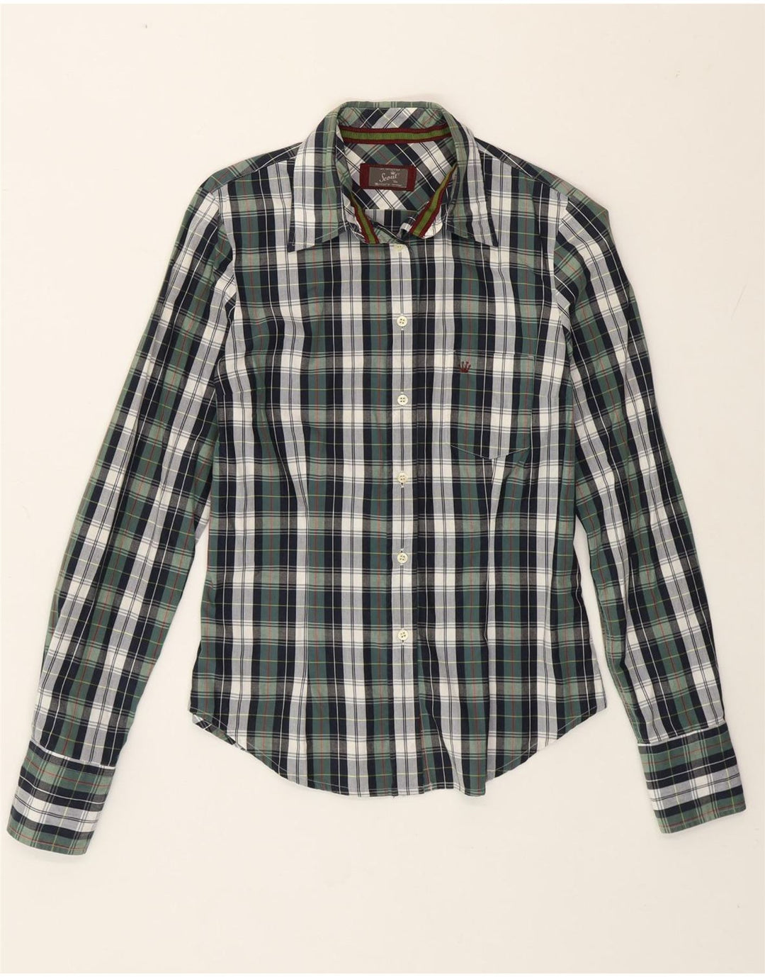 Scout Dameskjorte UK 12 Mellemgrøn ternet bomuld