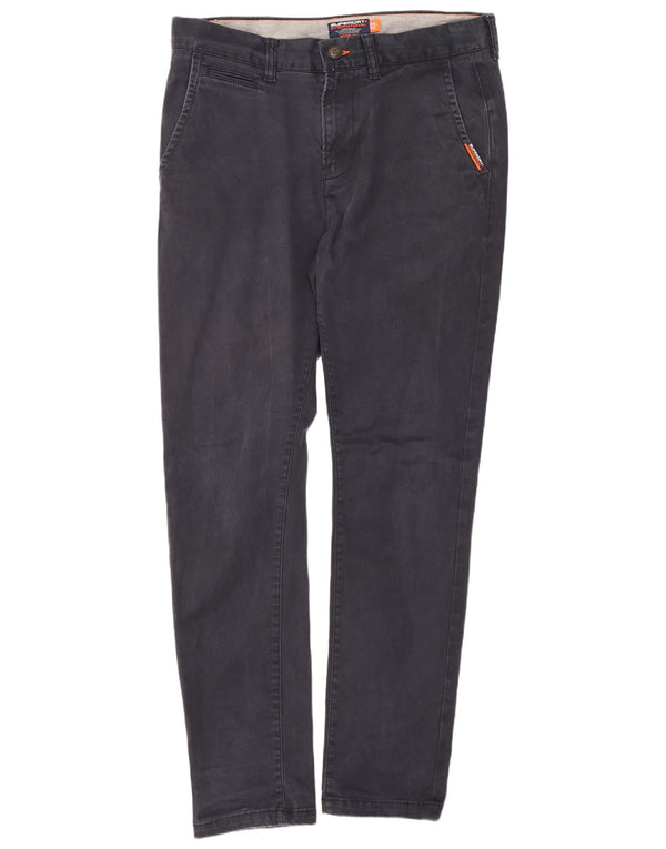 Superdry Slim Chino-bukser til mænd W32 L32 Marineblå bomuld