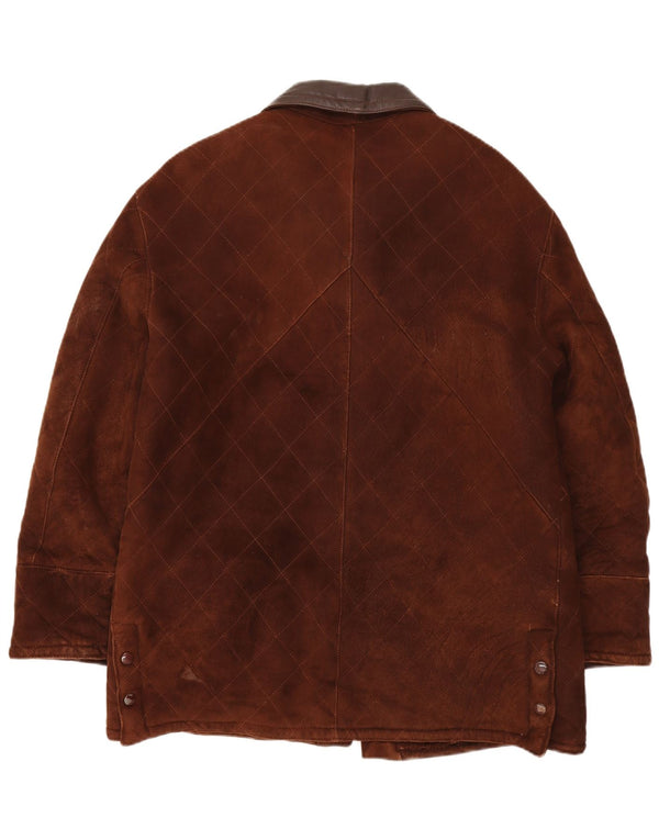 Vintage Herre Shearling Jacket IT 50 Large Brown Shearling