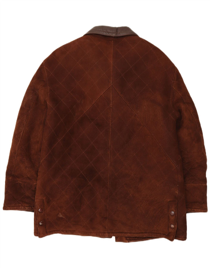 Vintage Herre Shearling Jacket IT 50 Large Brown Shearling