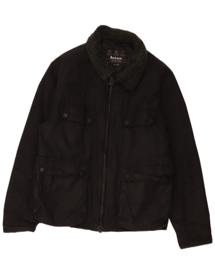 Barbour Herre Sherpa Utility Jacket UK 44 2XL Sort Bomuld