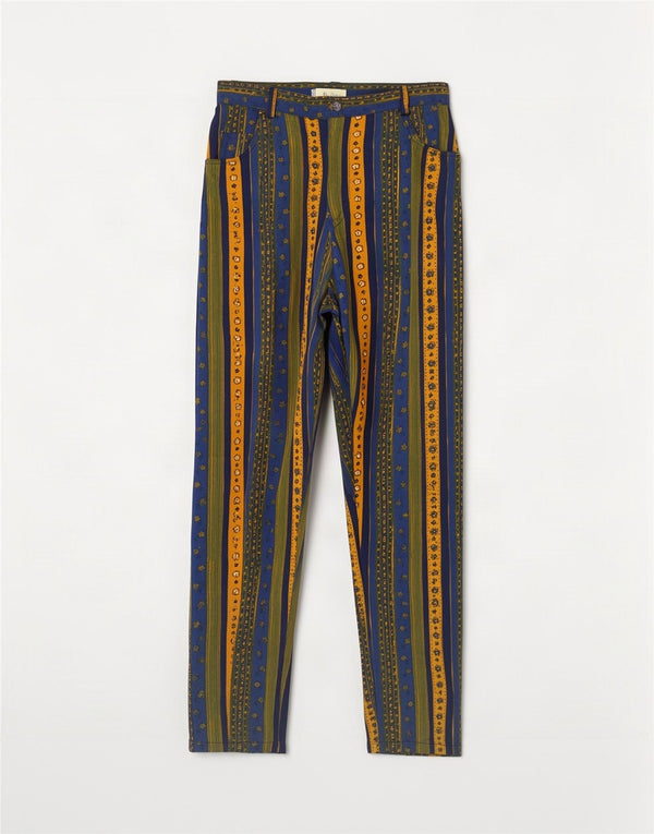 Vintage Dame Casual Bukser IT 42 Medium W30 L26 Flerfarvet Stribet
