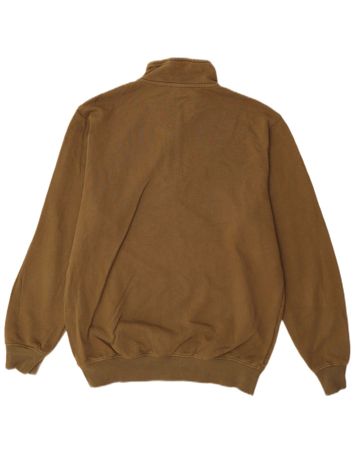 John Lewis Sweatshirt med lynlås til mænd, stor kakibomuld