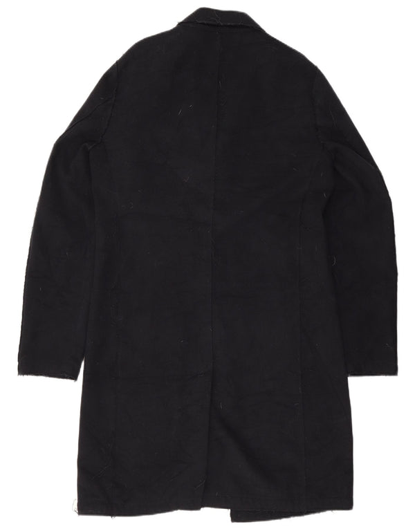 Daniele Alessandrini Mens Overcoat UK 36 Small Navy Blue