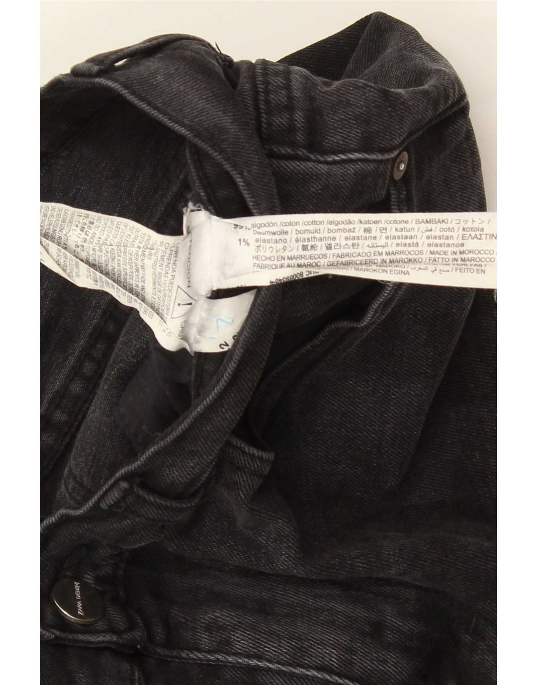 Zara Herre Slim Jeans EU 42 Large W32 L30 Sort Bomuld