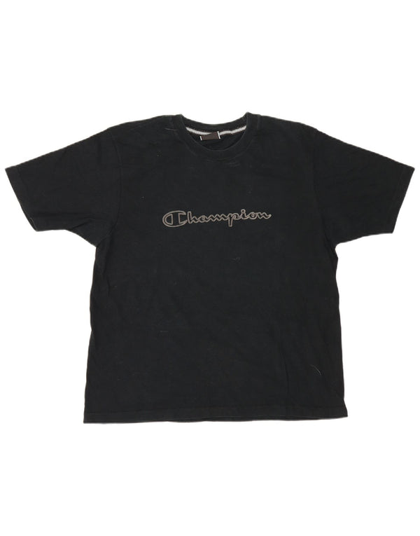 Champion Herre Grafisk T-Shirt Top Medium Sort