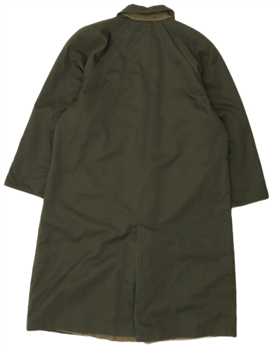 Vintage vendbar overfrakke til kvinder EU 44 XL Khaki Polyester