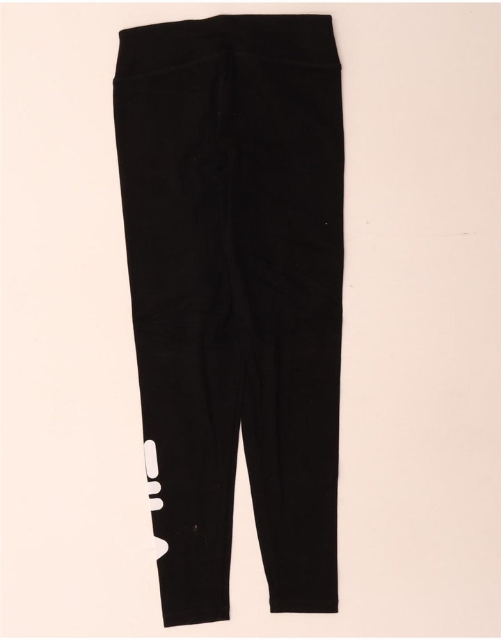 Fila Graphic Leggings til kvinder UK 10 Small Black