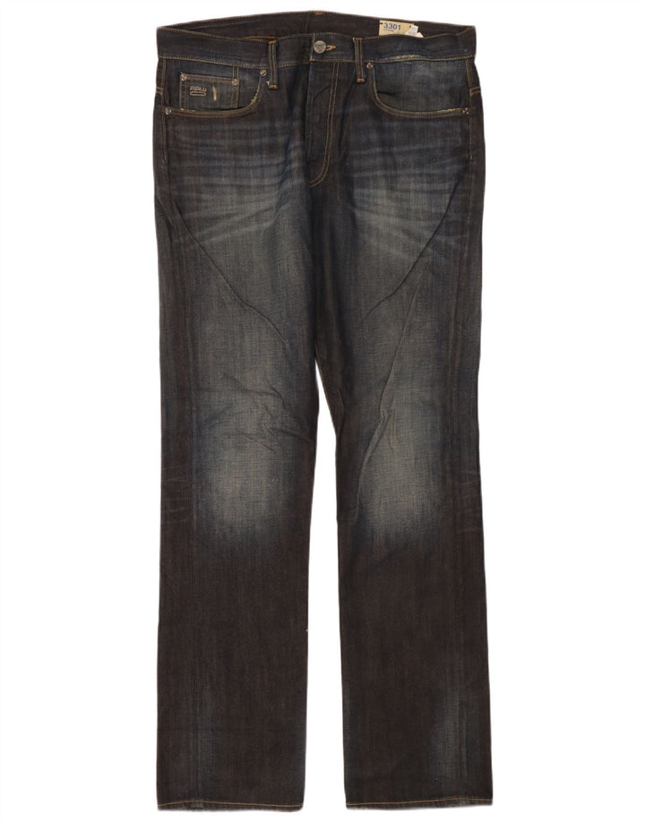 G-Star Herre 3301 Straight Jeans W34 L34 Blå