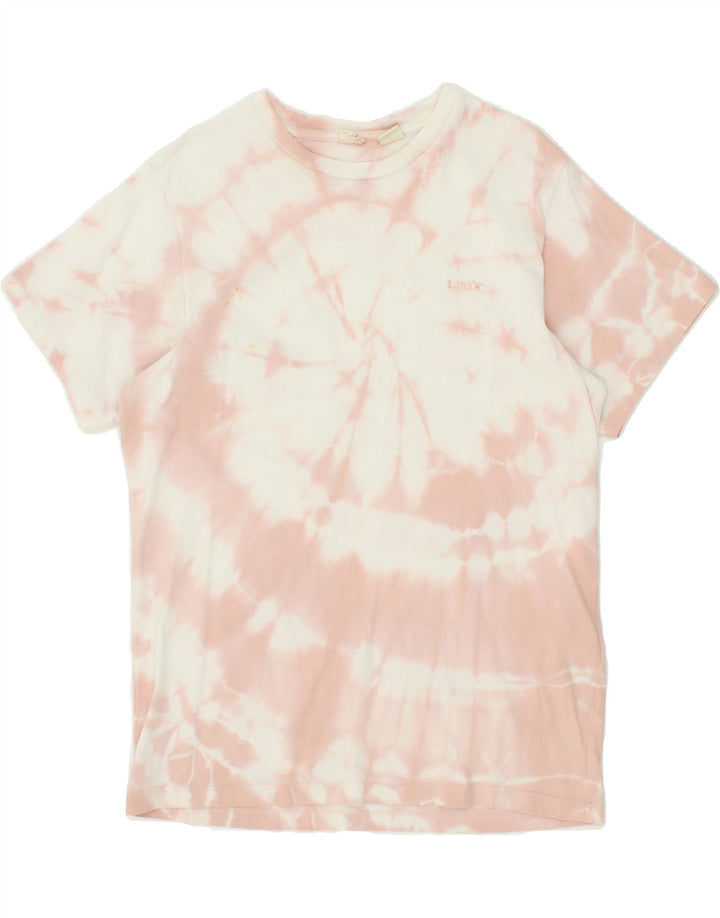 LEVI'S Mens T-Shirt Top Small Pink Tie Dye Cotton Vintage Levi's and Second-Hand Levi's from Messina Hembry 