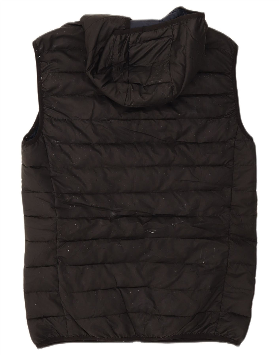 Zara Herre Hætte polstret Gilet UK 40 Stor sort polyester