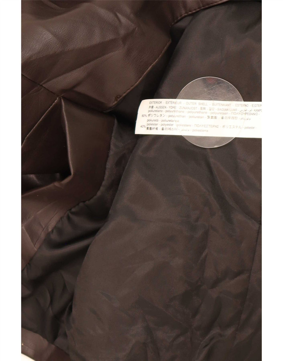 Zara Dame 1 knap imiteret læder blazerjakke UK 14 Medium Brun