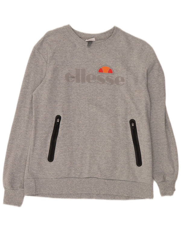 ELLESSE Grafisk sweatshirt til mænd mellem grå bomuld