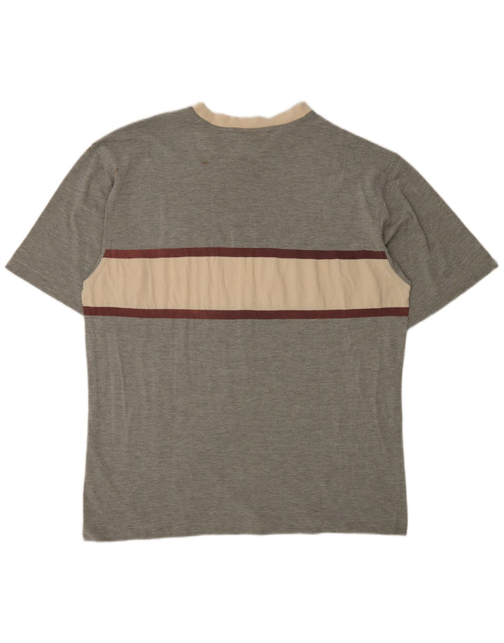 Puma Herre T-Shirt Top Medium Grå Colourblock Bomuld