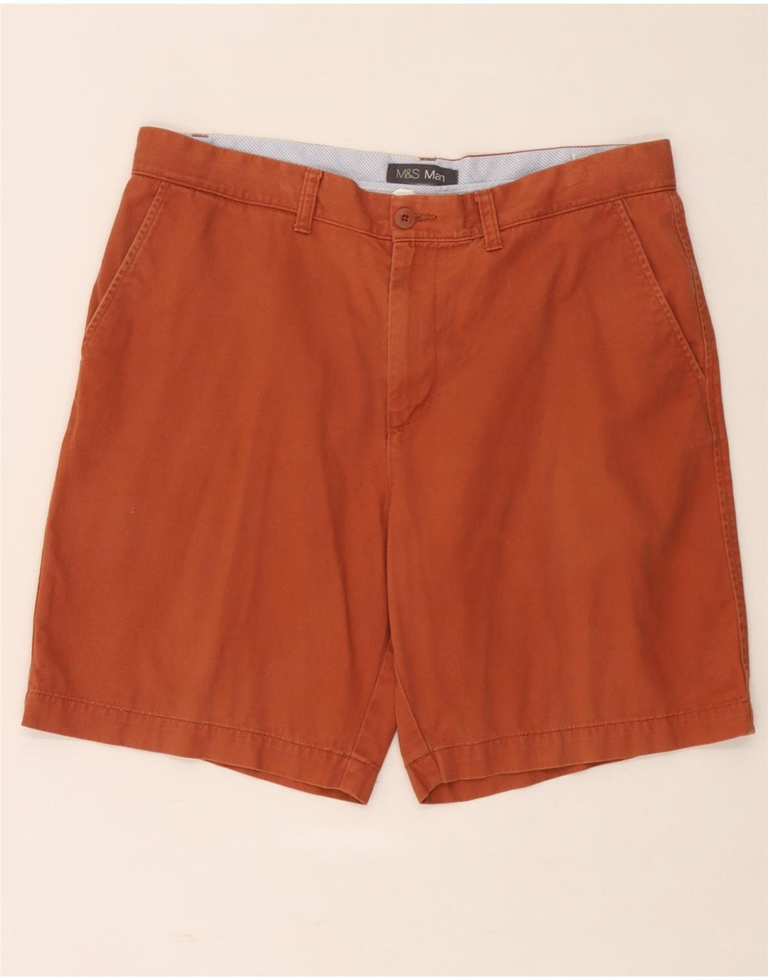 Marks & Spencer Herre Chino Shorts W36 Large Orange Bomuld