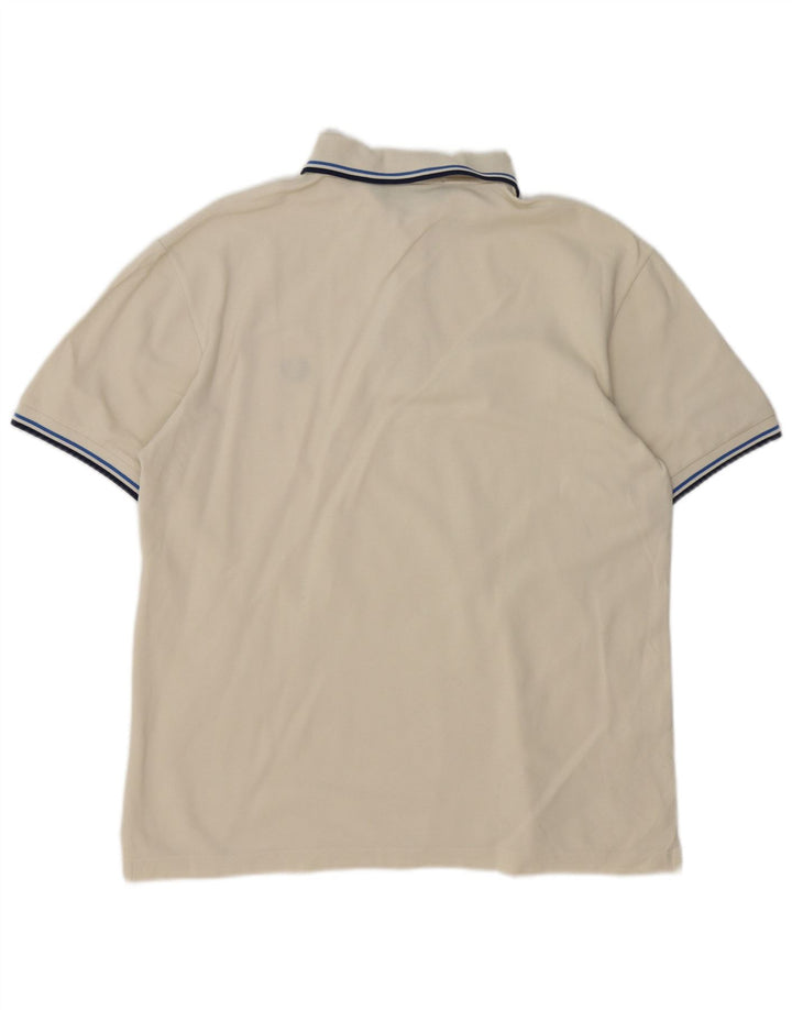 Fred Perry Herre poloshirt Medium hvid stribet bomuld