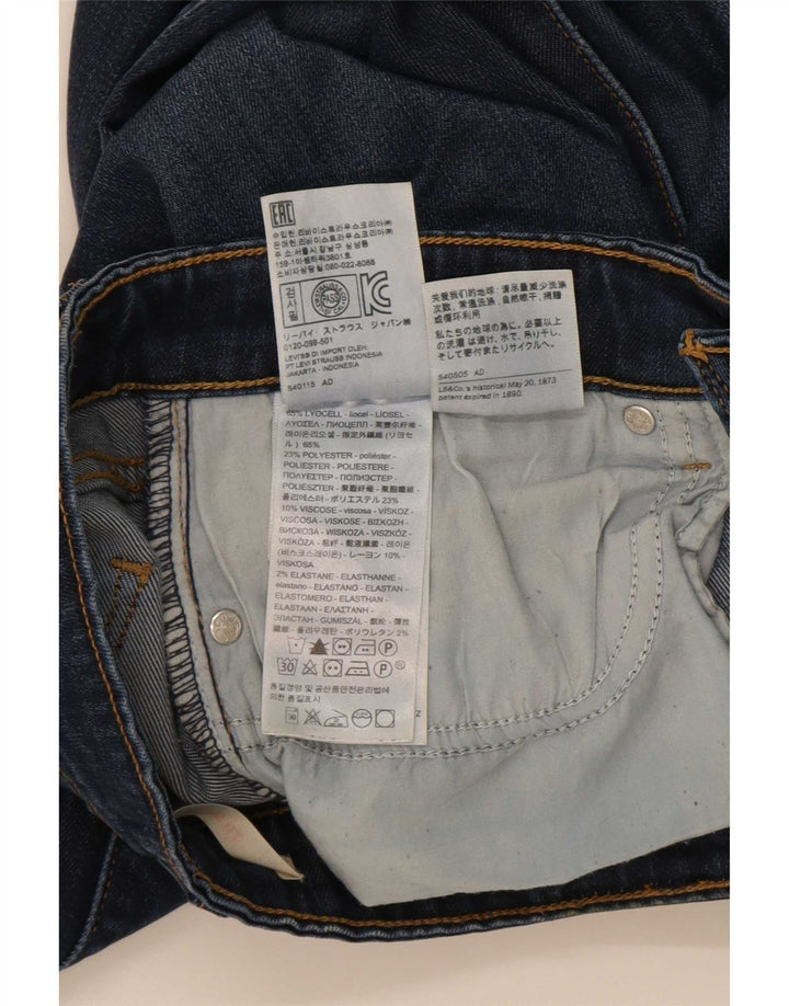 Levi's Dame 711 Skinny Jeans W27 L30 Navy Blue Lyocell